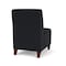 Lesro Siena Lounge Reception Armless Guest Chair, Walnut, MD Black Upholstery SN1102 - alternate 2